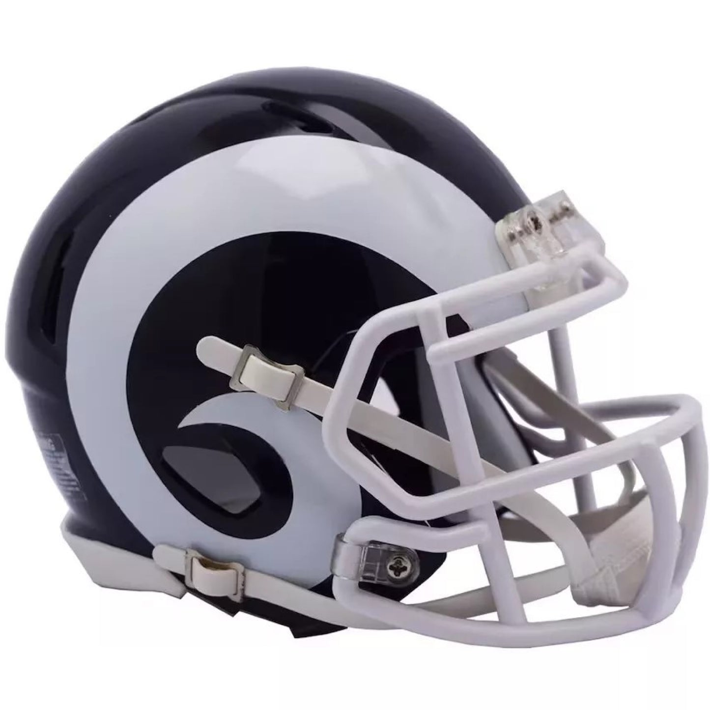 Los Angeles Rams Flat Black Collection Speed Mini Football Helmet