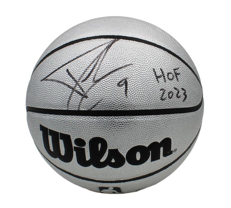 Tony Parker HOF 23 Autographed Wilson Platinum Basketball