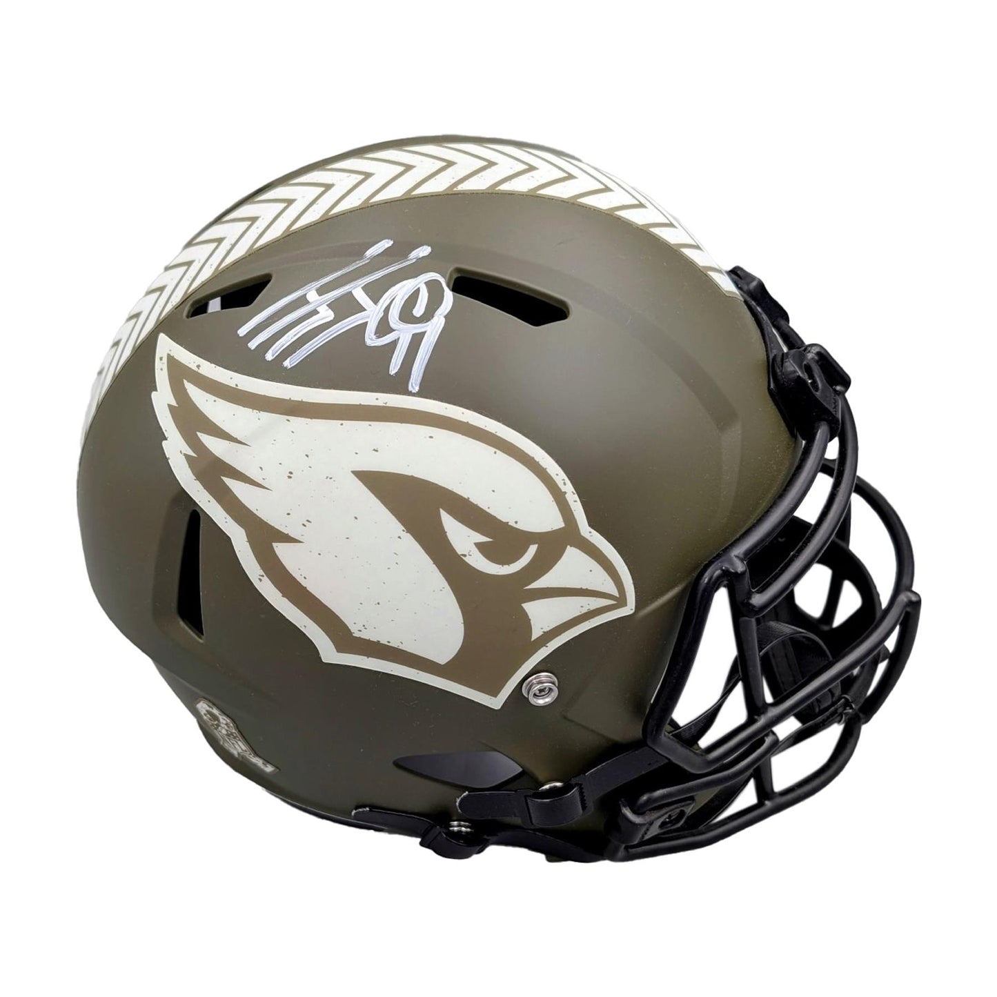 JJ Watt Autographed Full Size Salute To Service Replica Helmet