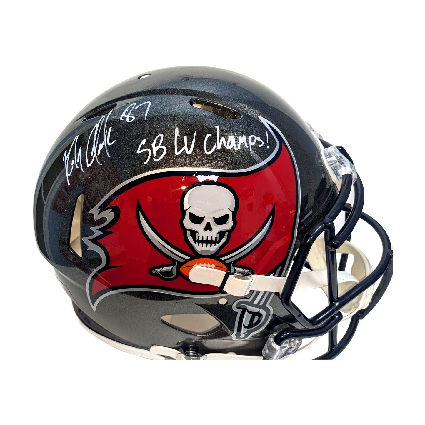 Rob Gronkowski Autographed Bucs Speed Full Size Authentic with Champs - PSA