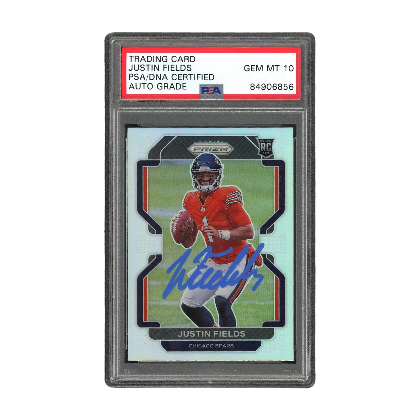 Justin Fields Autographed 2021 Panini (V-334) Gem Mint 10 Auto PSA