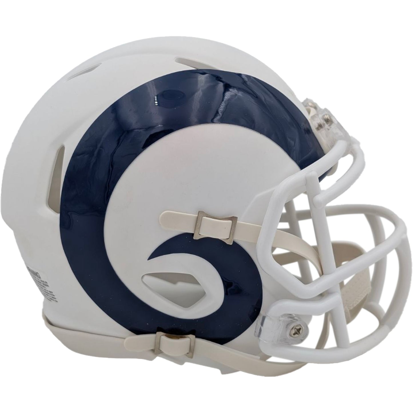 Los Angeles Rams Flat White Collection Speed Mini Football Helmet