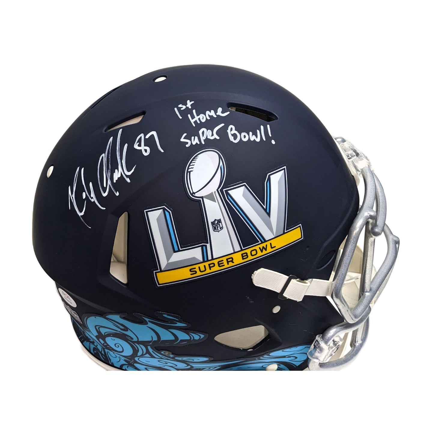 Rob Gronkowski Autographed SB LV Speed Authentic Full Size with 1st Home SB - PSA