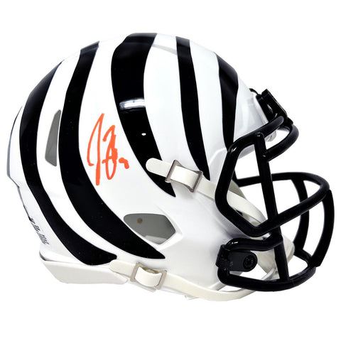 Joe Burrow Autographed Bengals Alt Mini Helmet - Fanatics Auth