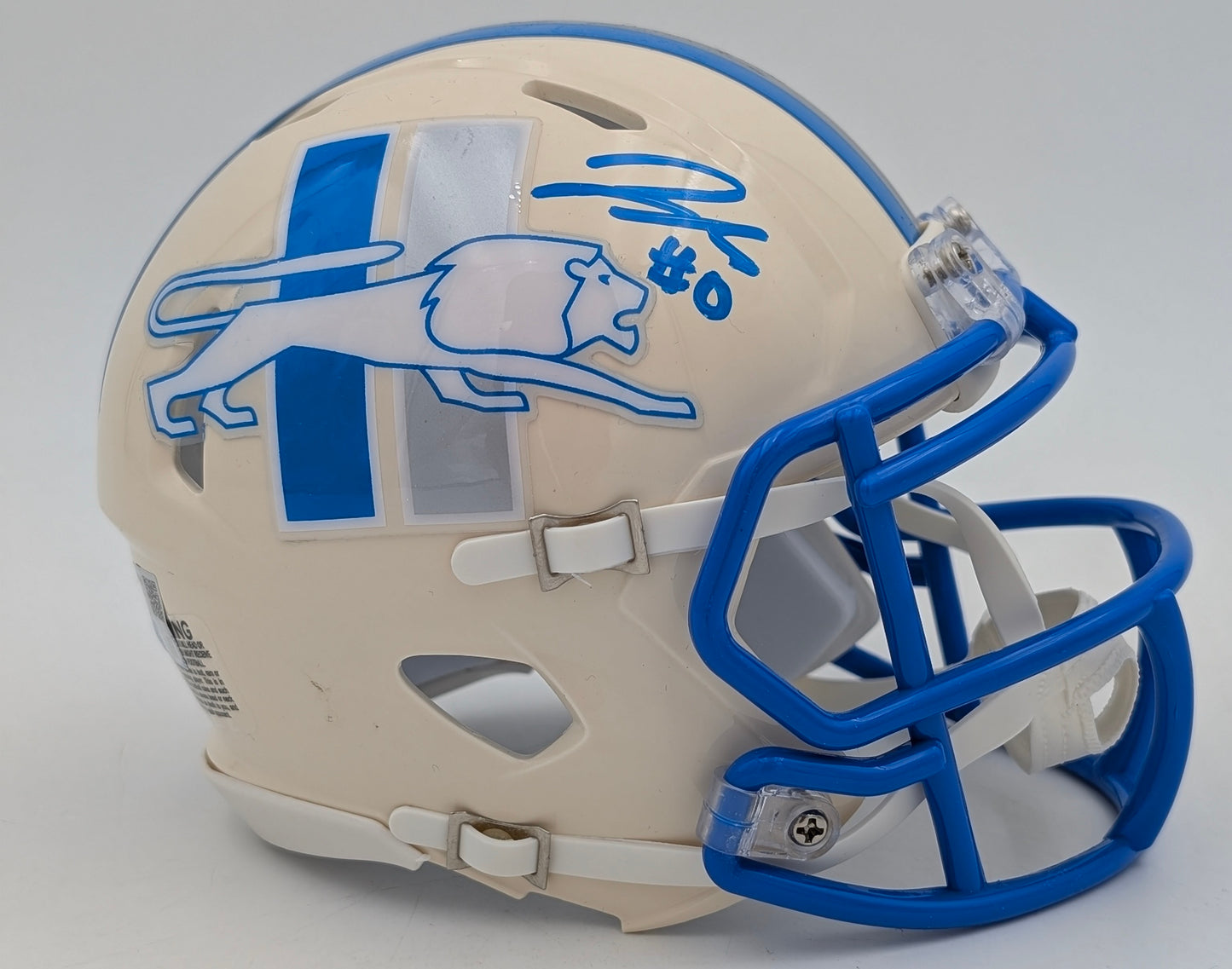 Jahmyr Gibbs Signed Detroit Lions Retro Series Mini Helmet - Fanatics