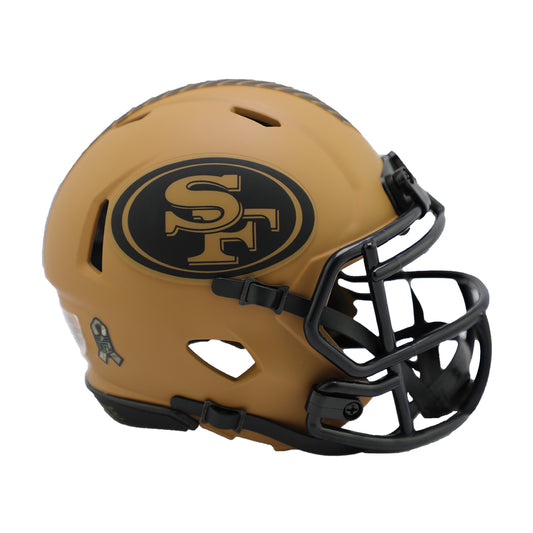 San Francisco 49ers 2023 Salute to Service Riddell Speed Mini Football Helmet
