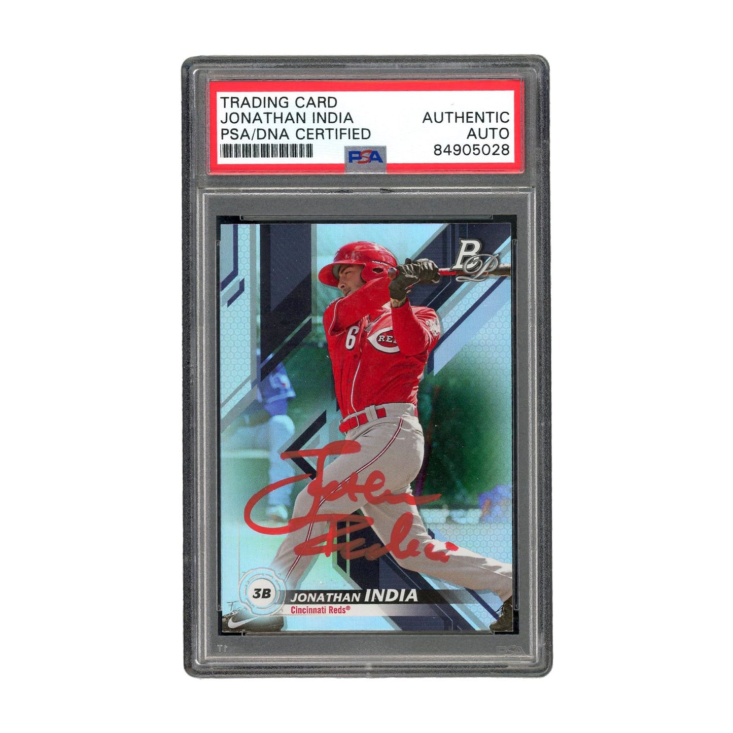 Jonathan India Autographed 2019 Topps BP (Top-7) Authentic Auto - PSA