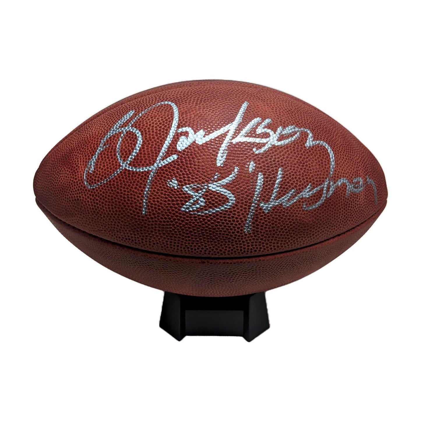 Bo Jackson Autographed Raiders Duke Football with Heisman - BAS