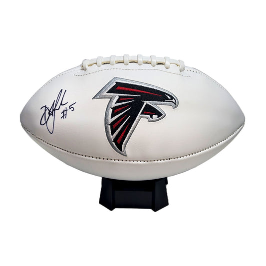 Drake London Autographed Atlanta Falcons Logo Football - BAS