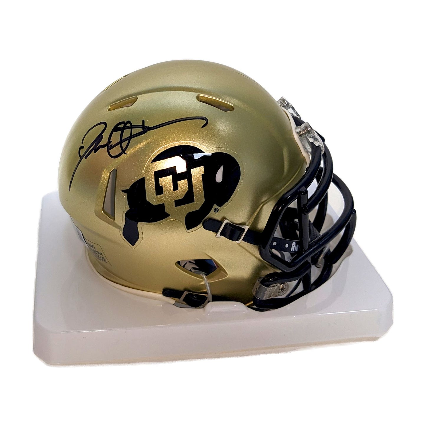 Deion Sanders Autographed Colorado Speed Mini Helmet - BAS