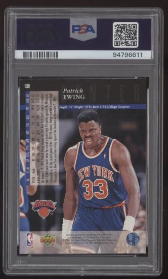PSA 9 Mint 1993 Upper Deck SE Patrick Ewing #138 New York Knicks