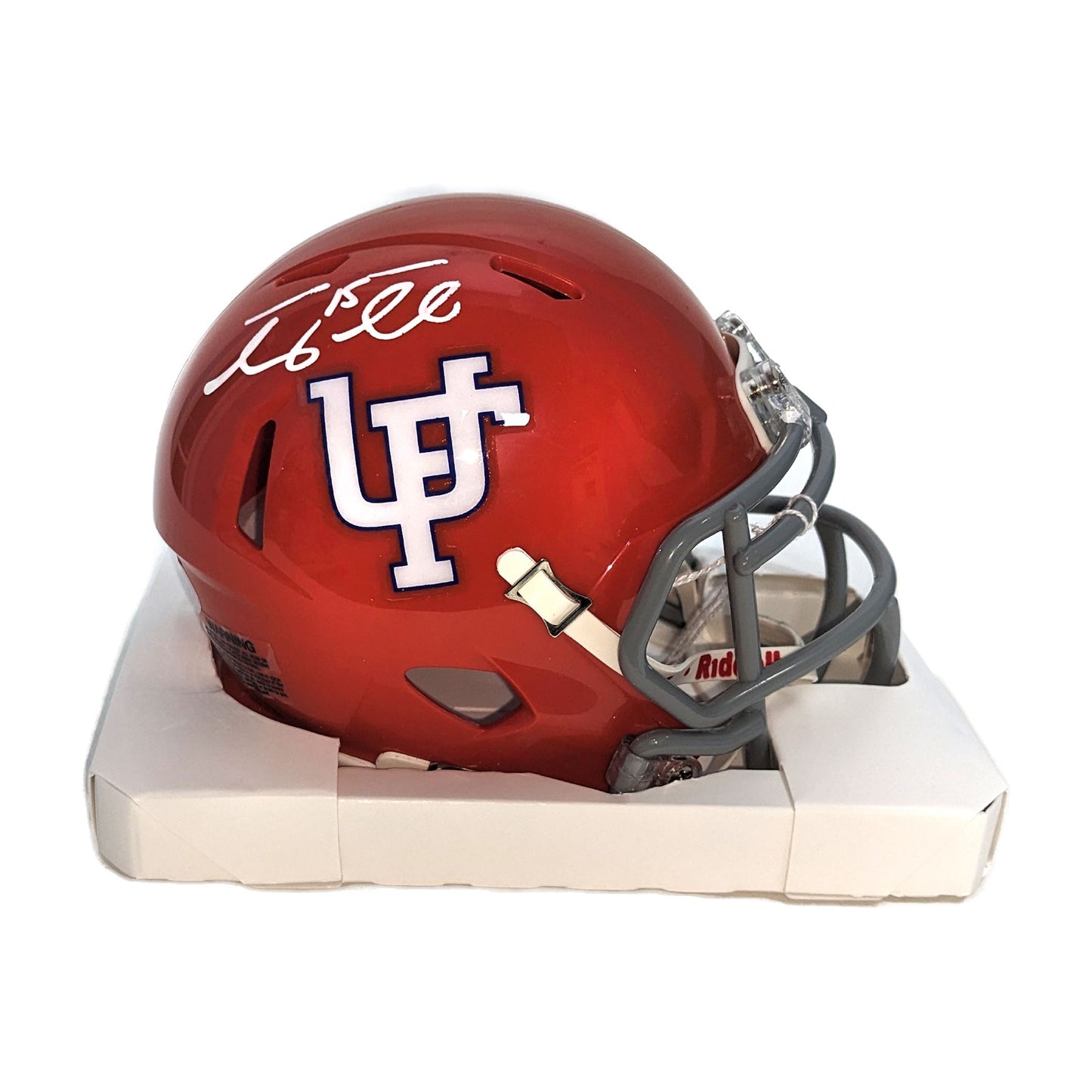 Tim Tebow Autographed Gators Orange Throwback Mini Helmet - PSA