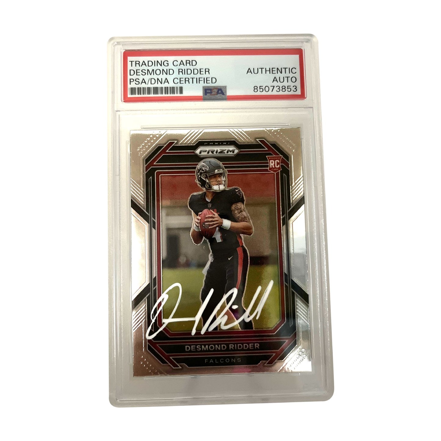 Desmond Ridder Autographed Panini Prizm (White) Authentic Auto - PSA