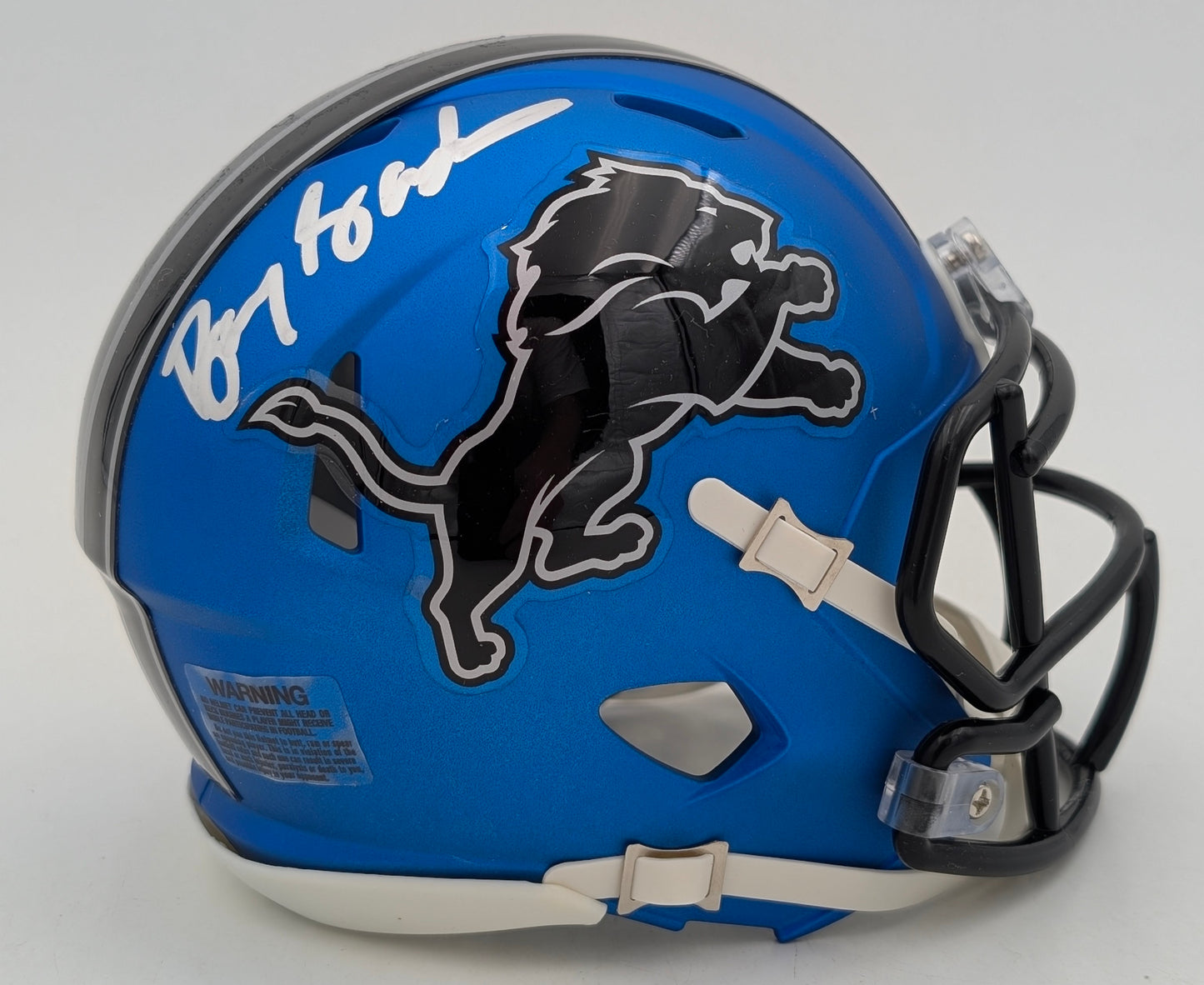 Barry Sanders Signed Detroit Lions OFA 24 Mini Football Helmet - Schwartz