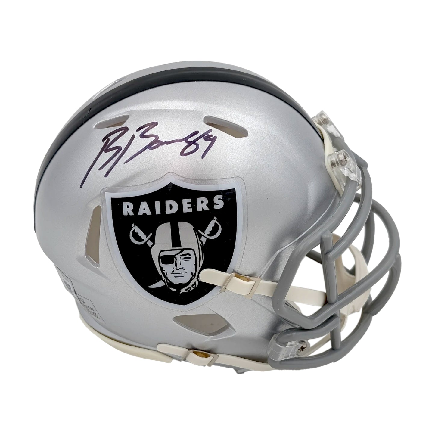 Brock Bowers Signed Las Vegas Raiders Speed Mini Helmet - Beckett