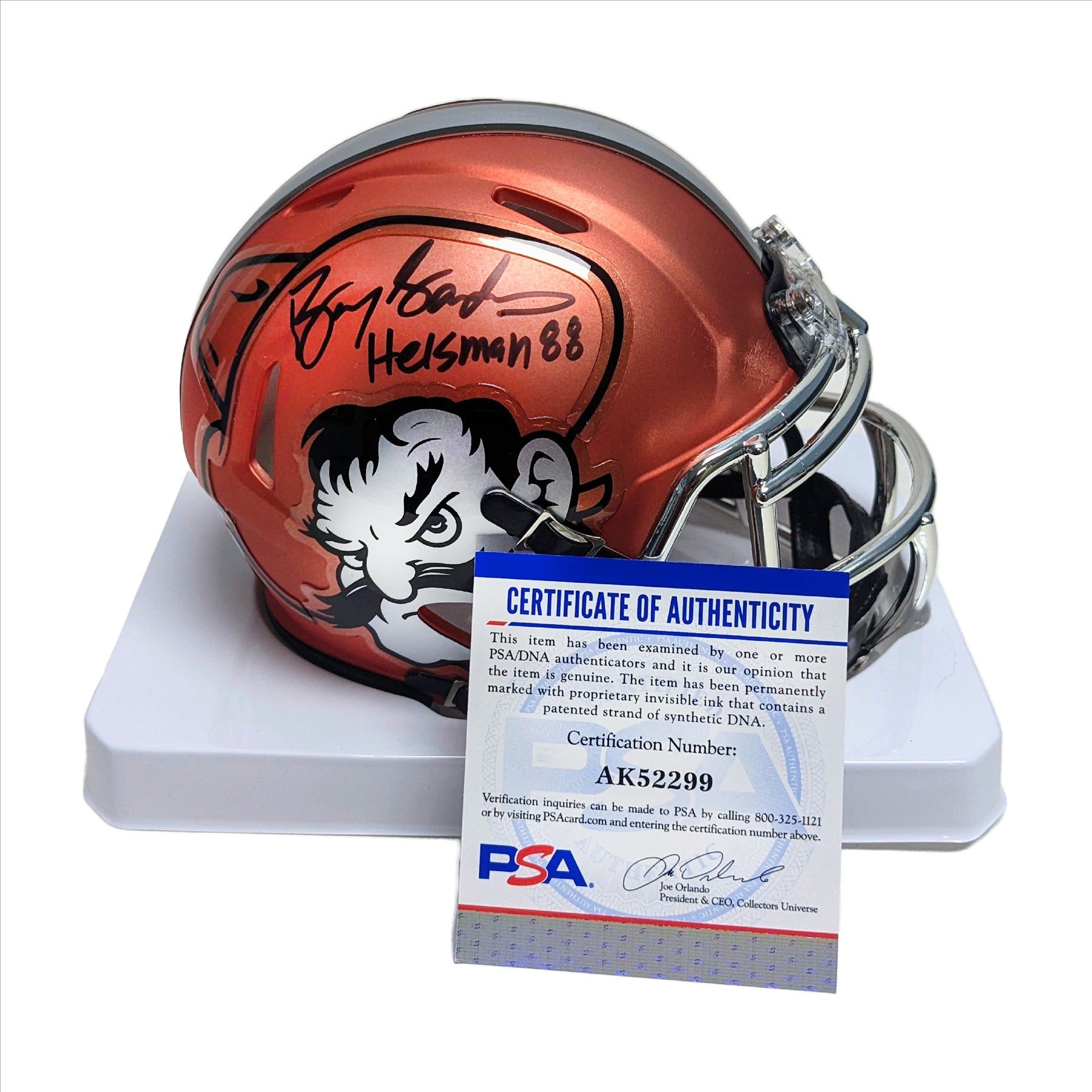 Barry Sanders Autographed Detroit Lions Camo Speed Mini Helmet -Becket –  The Jersey Source