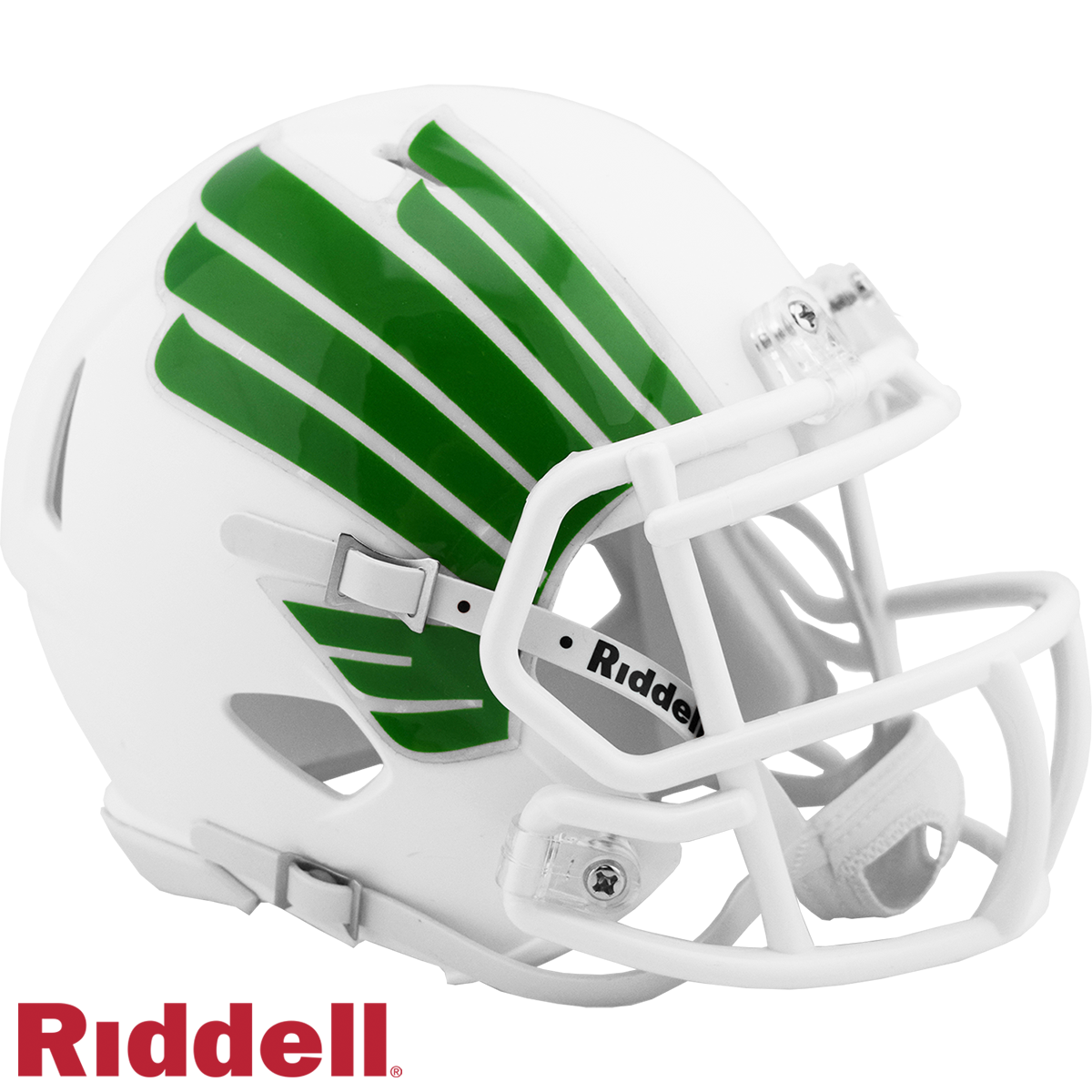 North Texas Matte White Primary Speed Mini Football Helmet