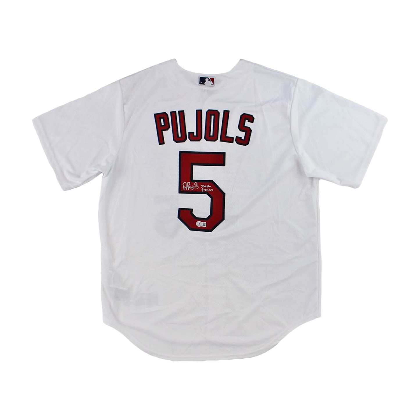Albert Pujols Autographed St. Louis Cardinals Jersey with 700 HR Inscription - BAS