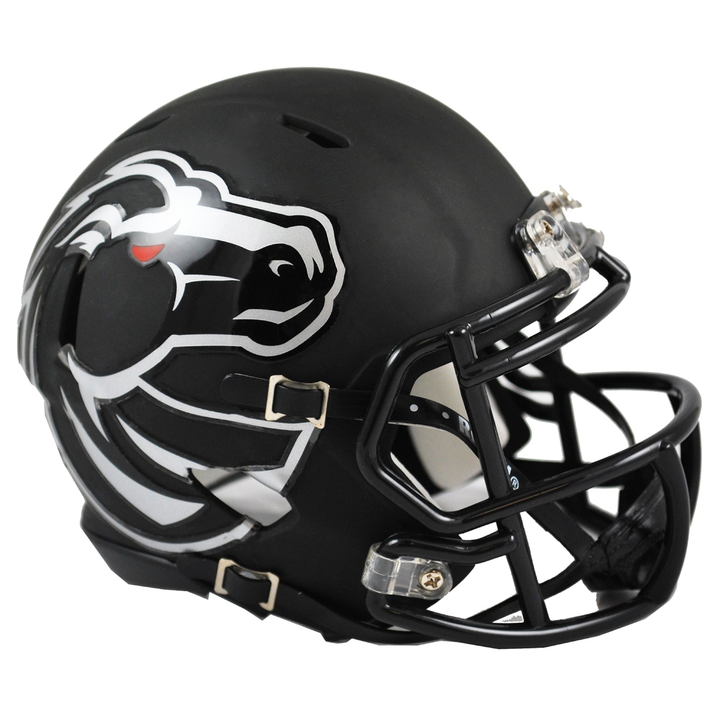 Boise State Broncos MATTE BLACK Riddell Speed Mini Football Helmet