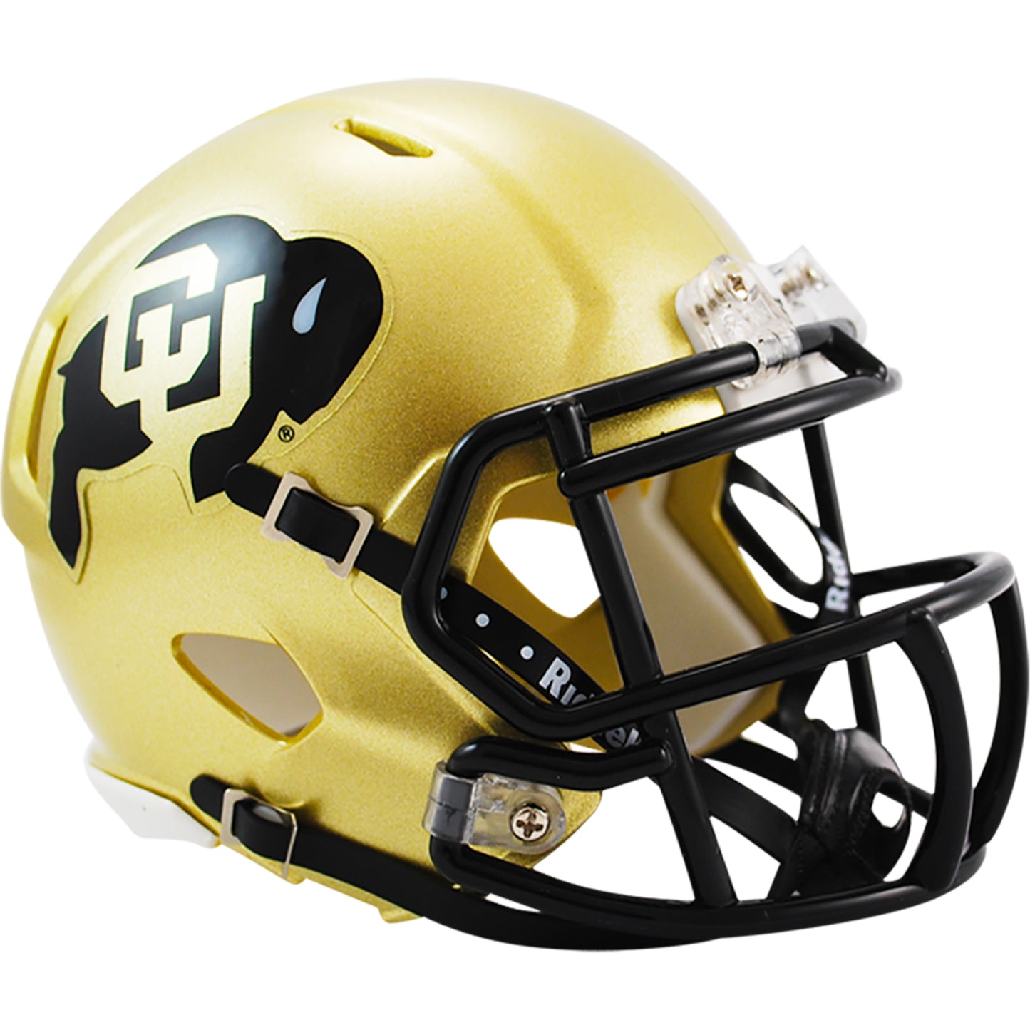 Colorado Buffaloes Gold Shell Riddell Speed Mini Football Helmet