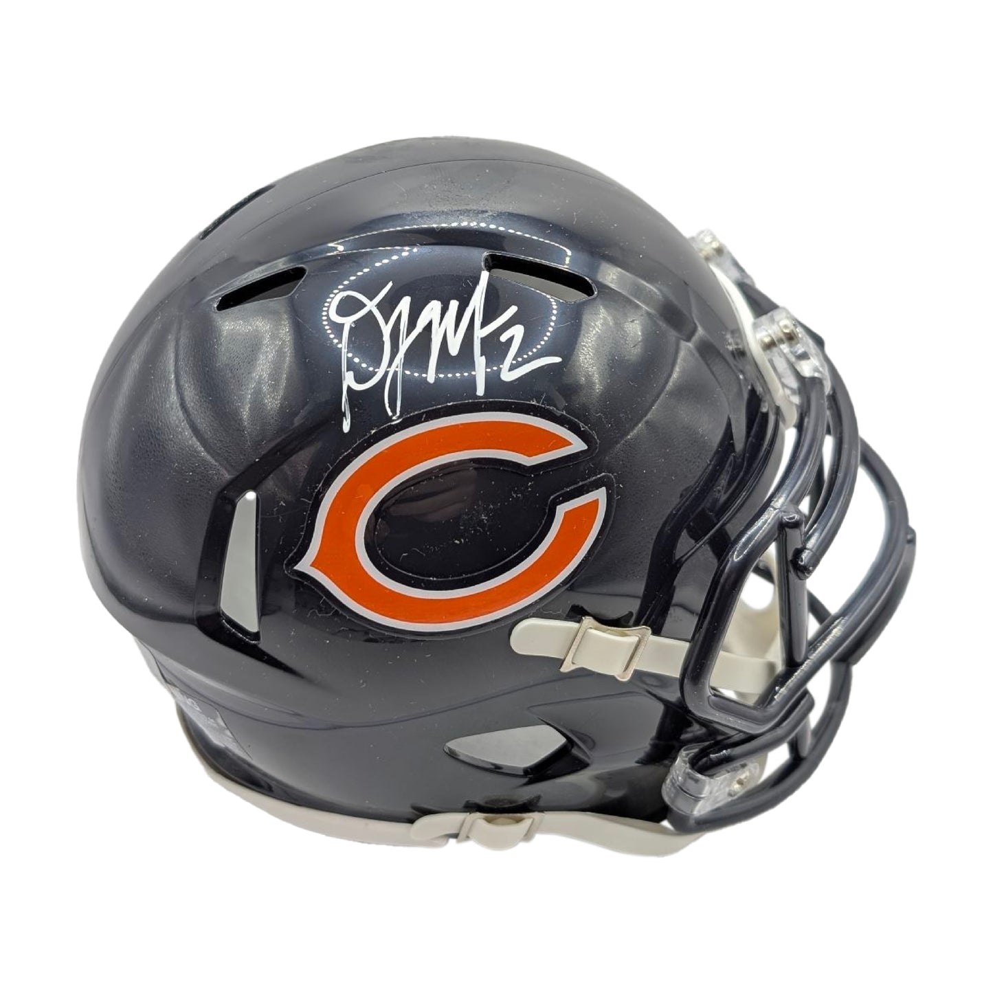 DJ Moore Autographed Bears Speed Mini Helmet - Beckett