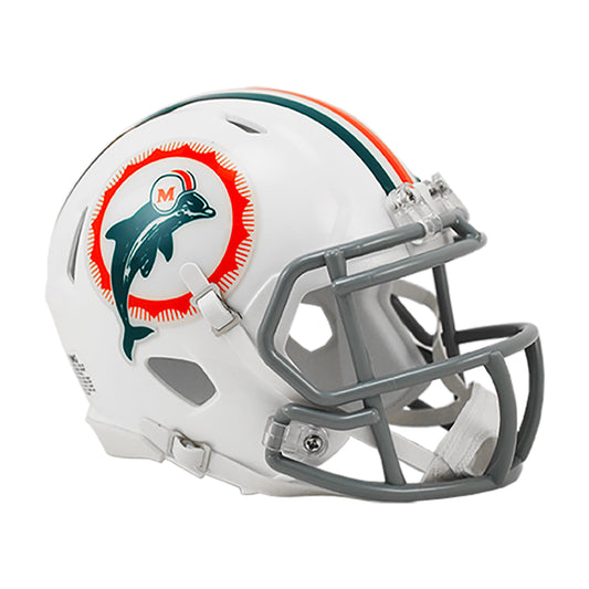 Miami Dolphins 1972 Throwback Riddell Speed Mini Football Helmet