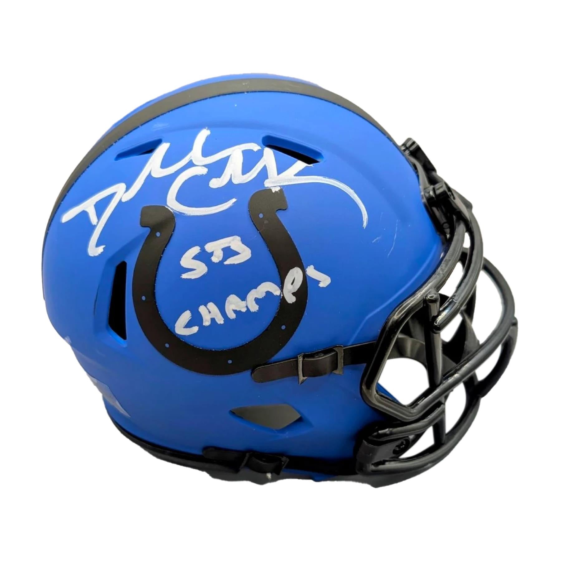 Dallas Clark Signed Authentic Indianapolis Colts Rave Mini Helmet NFL