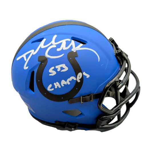 Dallas Clark Signed Authentic Indianapolis Colts Rave Mini Helmet NFL