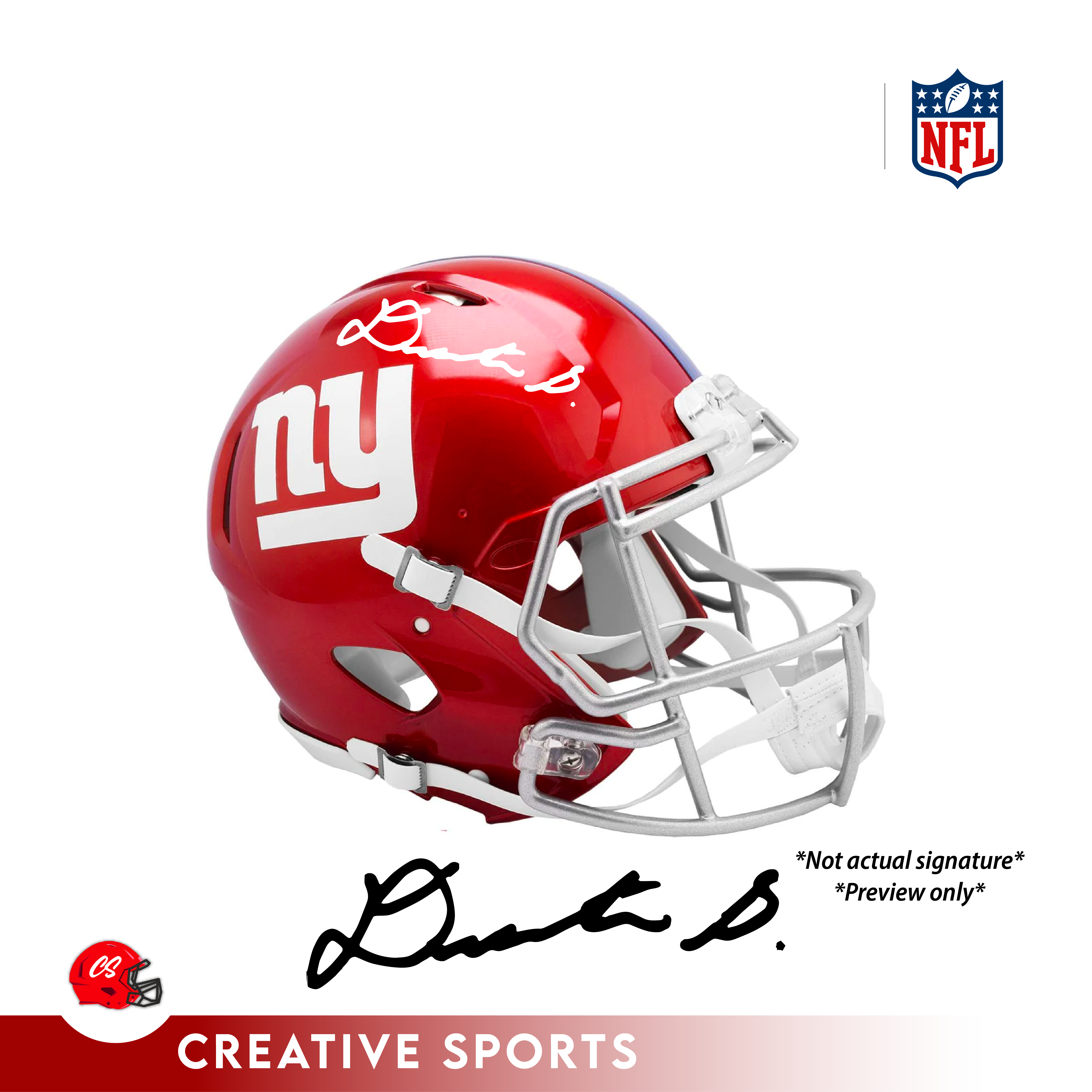 Riddell New York Giants Revolution Speed Mini Helmet