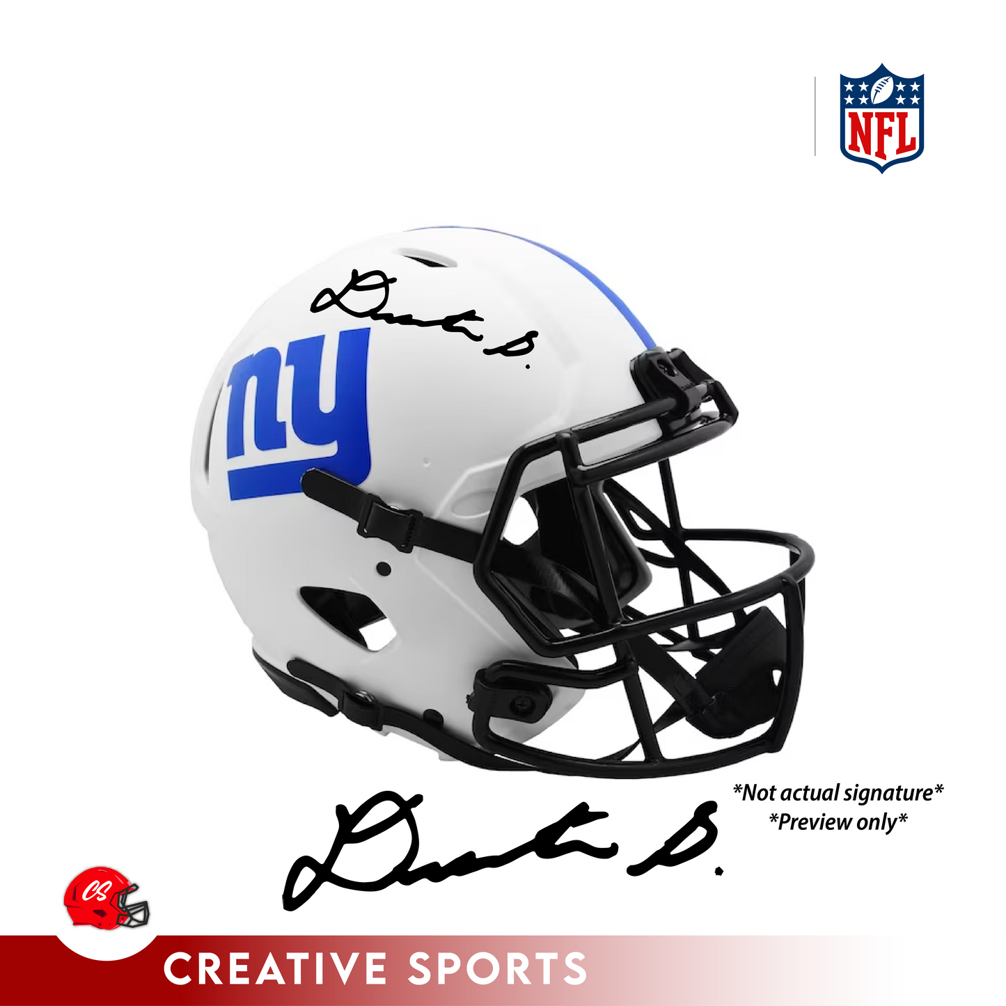 Deonte Banks Autographed Lunar Authentic Full Size Helmet - PREORDER