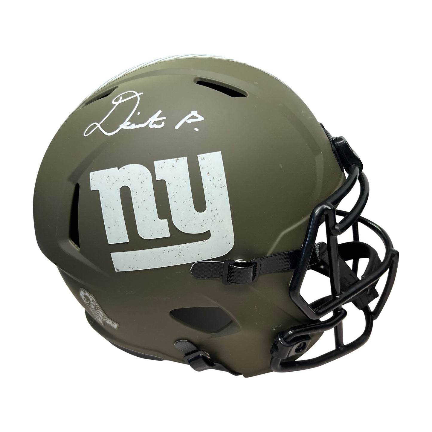 Deonte Banks Signed Authentic Replica Helmet Salute To Service NY Giants NFL