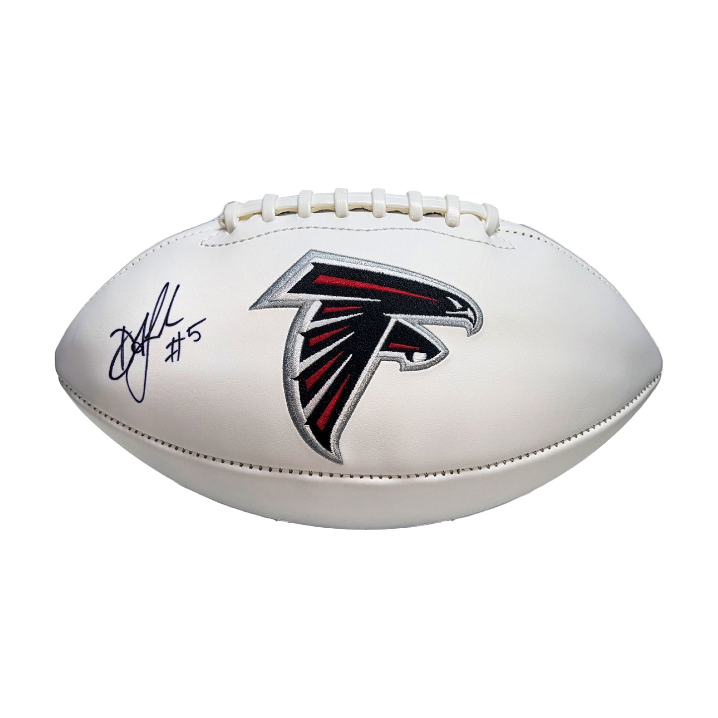 Drake London Autographed Atlanta Falcons Logo Football - BAS