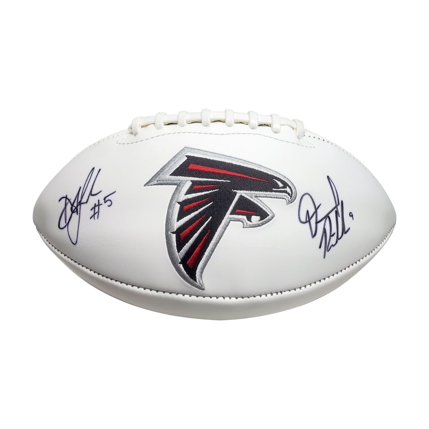 Drake London Desmond Ridder Signed Authentic Atlanta Falcons NFL Football