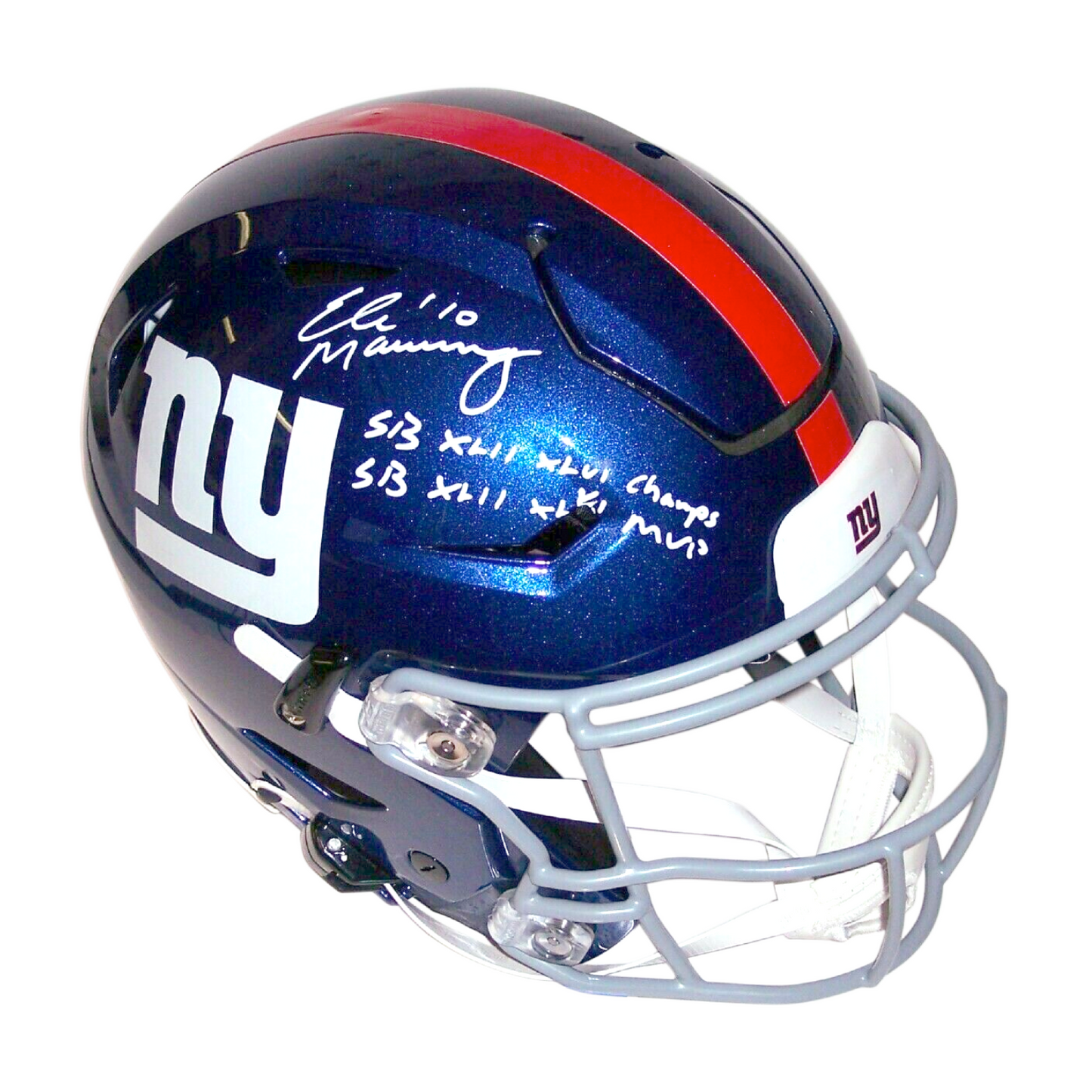ELI MANNING SIGNED NY GIANTS FLEX AUTHENTIC PRO FULL SIZE HELMET MVP CHAMP PSA