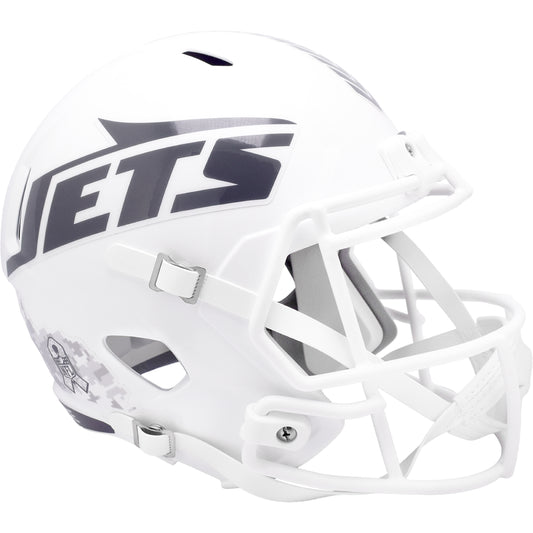 New York Jets 2024 Salute to Service Riddell Speed Replica Football Helmet