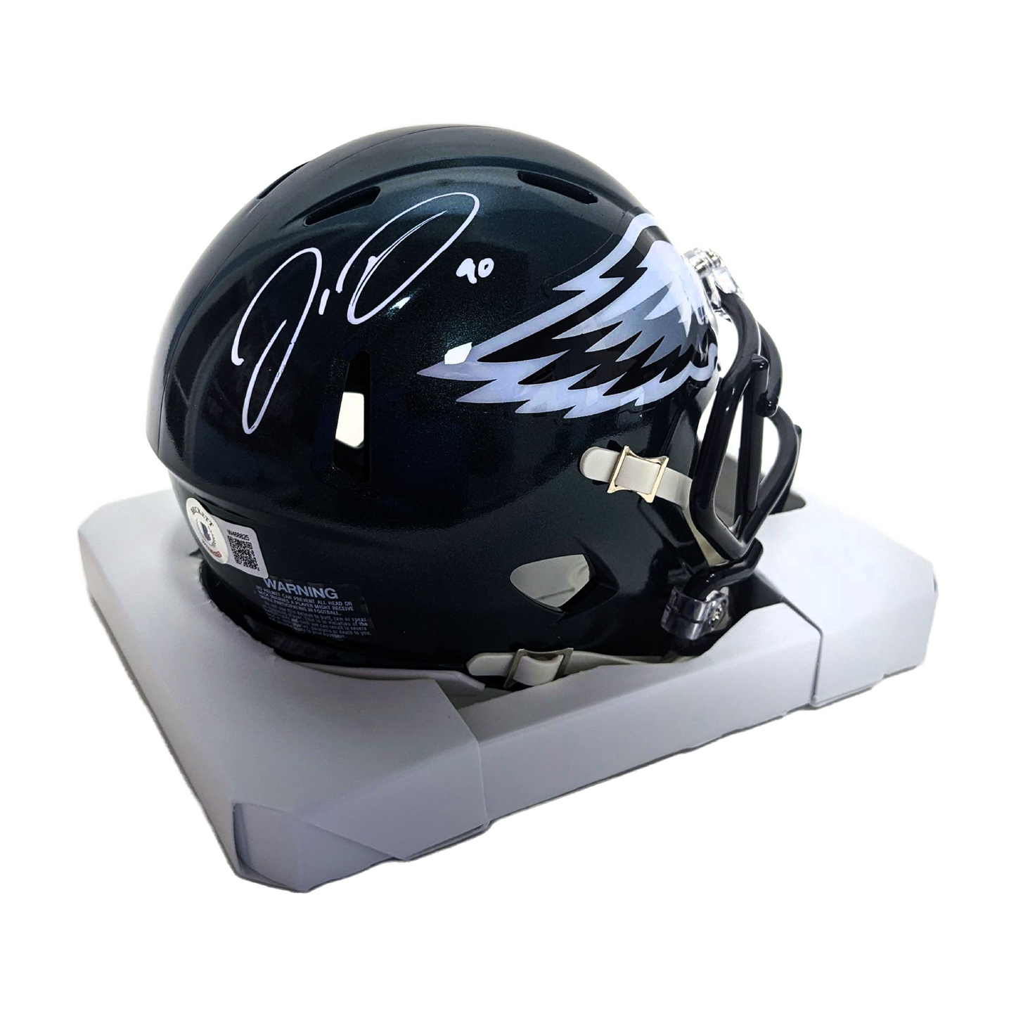 Jordan Davis Autographed Philadelphia Eagles Speed Mini Helmet - BAS