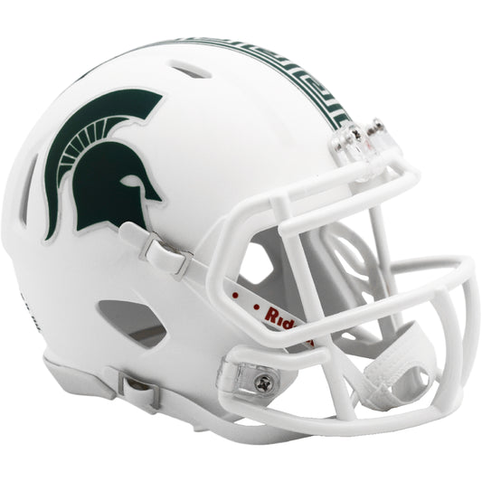 Michigan State Spartans Riddell Speed Mini White Matte Football Helmet