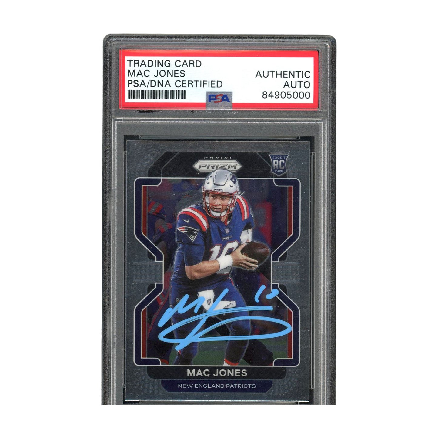 Mac Jones Signed Authentic PSA/DNA Prizm RC New England Patriots