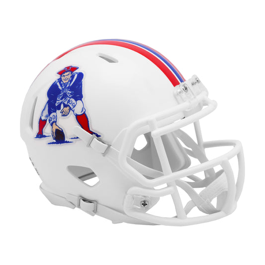 New England Patriots 1982-1989 Throwback Riddell Speed Mini Football Helmet