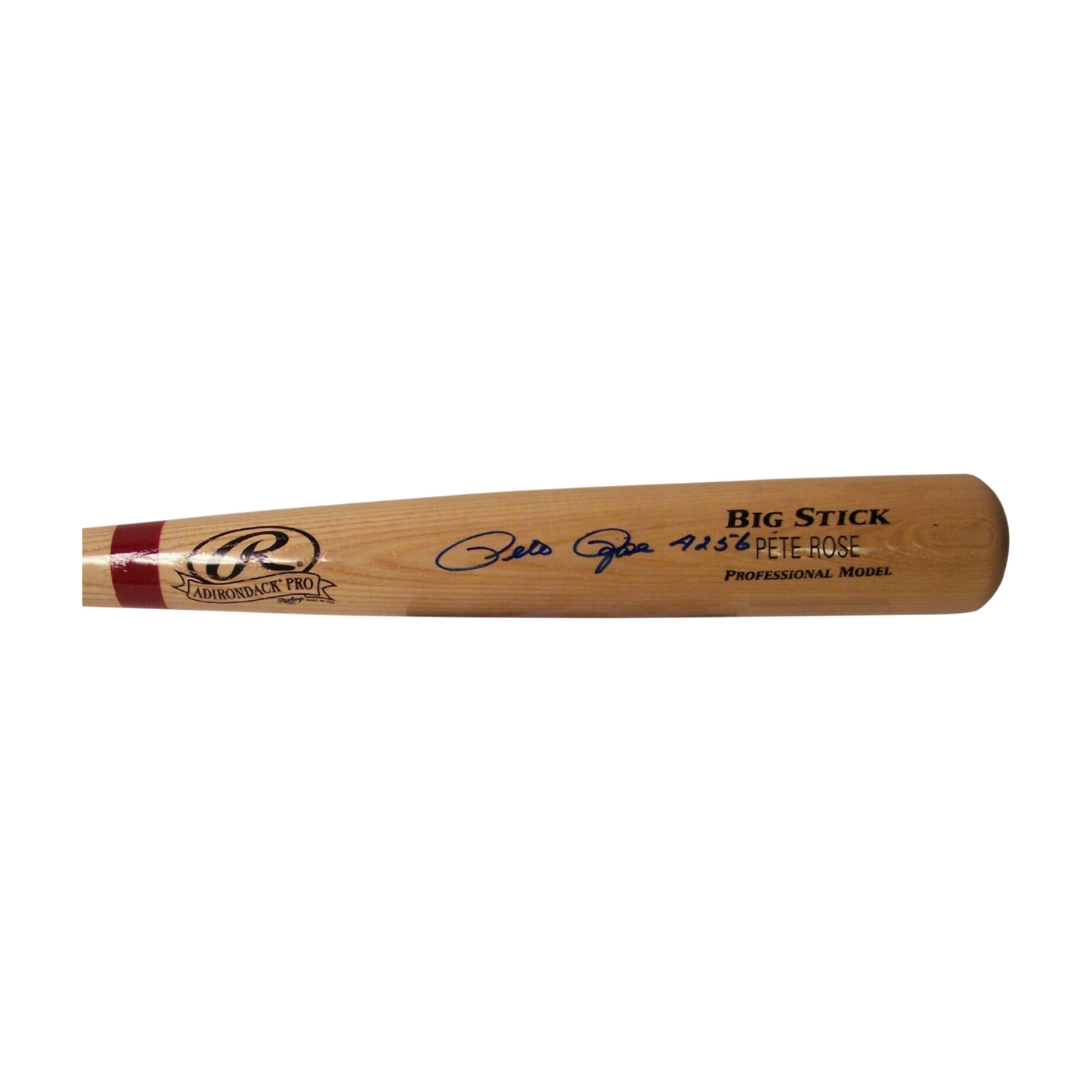 PETE ROSE REDS PHILLIES AUTOGRAPHED HAND SIGNED ADIRONDACK WOOD PRO BAT