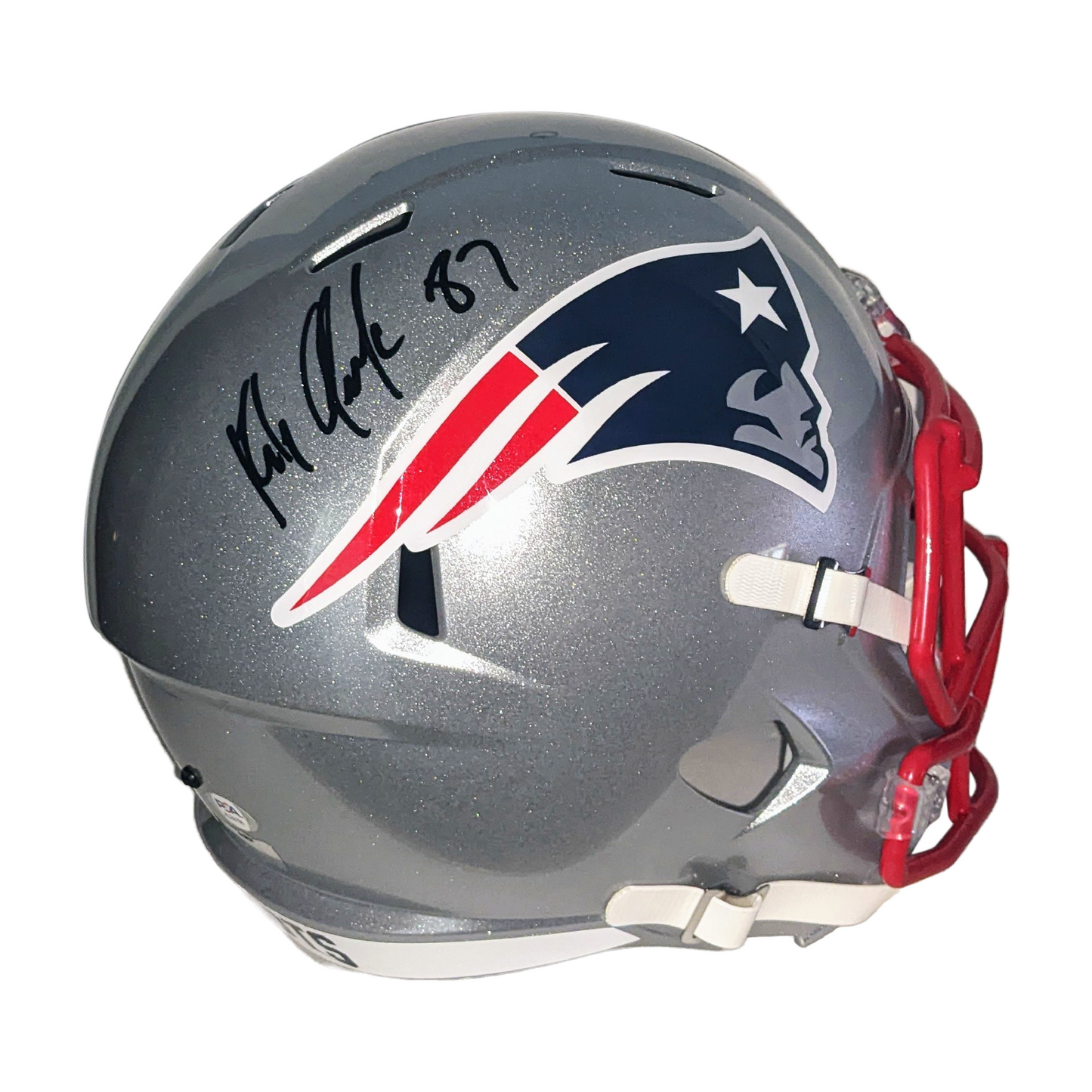 Rob Gronkowski Autographed Hand Signed New England Patriots Speed Full Size Football Helmet - PSA Authentication
