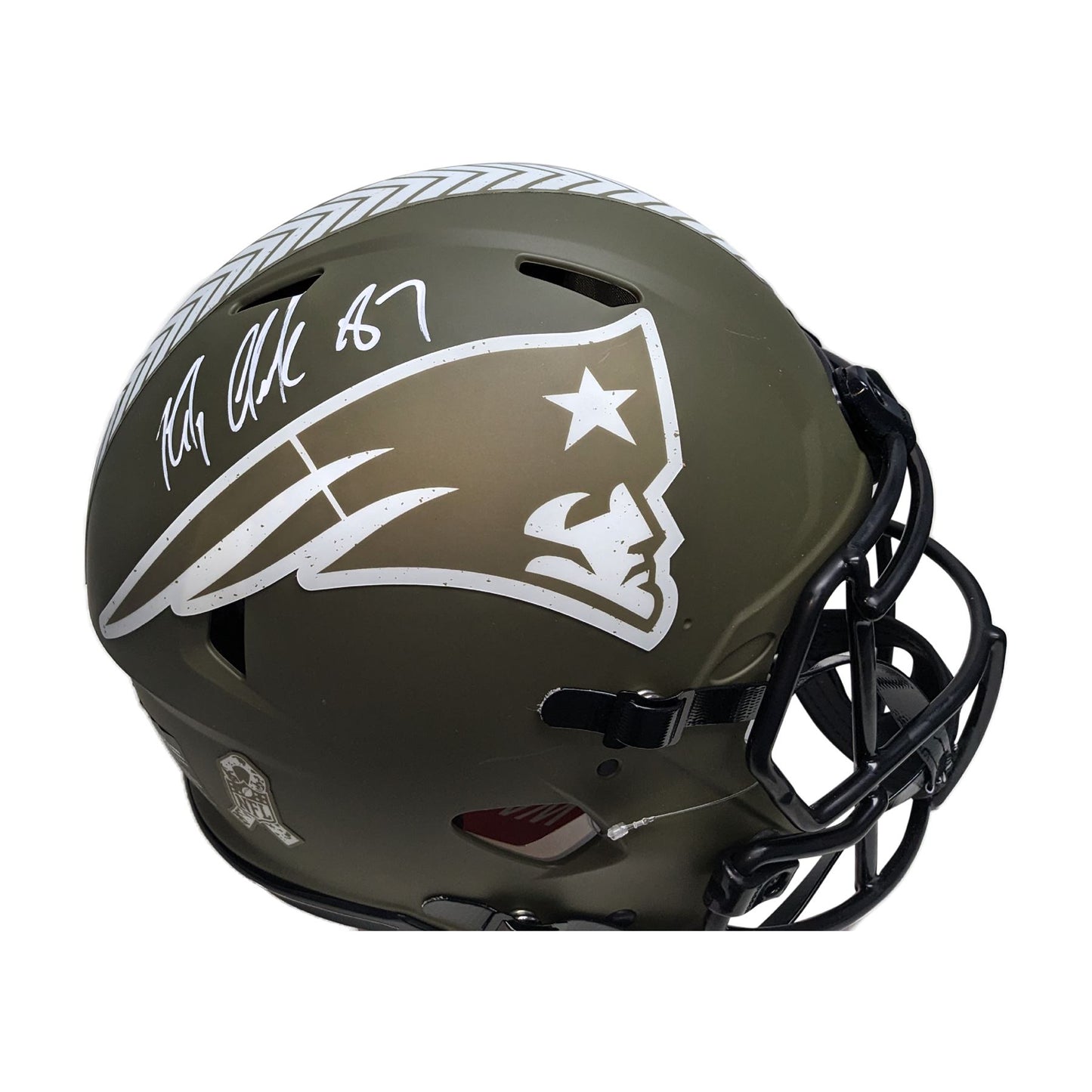 Rob Gronkowski Signed Authentic Full Size Salute To Service New England Patriots NFL Helmet