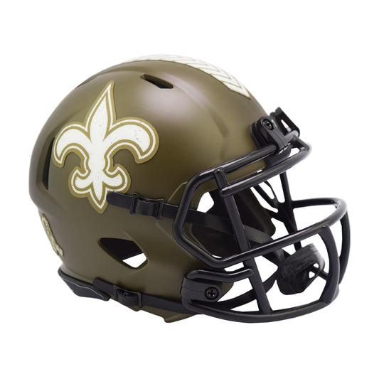 New Orleans Saints 2022 Salute to Service Riddell Speed Mini Football Helmet