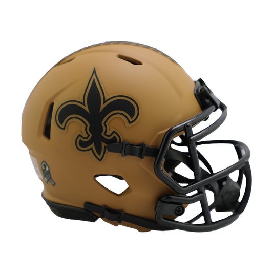 New Orleans Saints 2023 Salute to Service Riddell Speed Mini Football Helmet