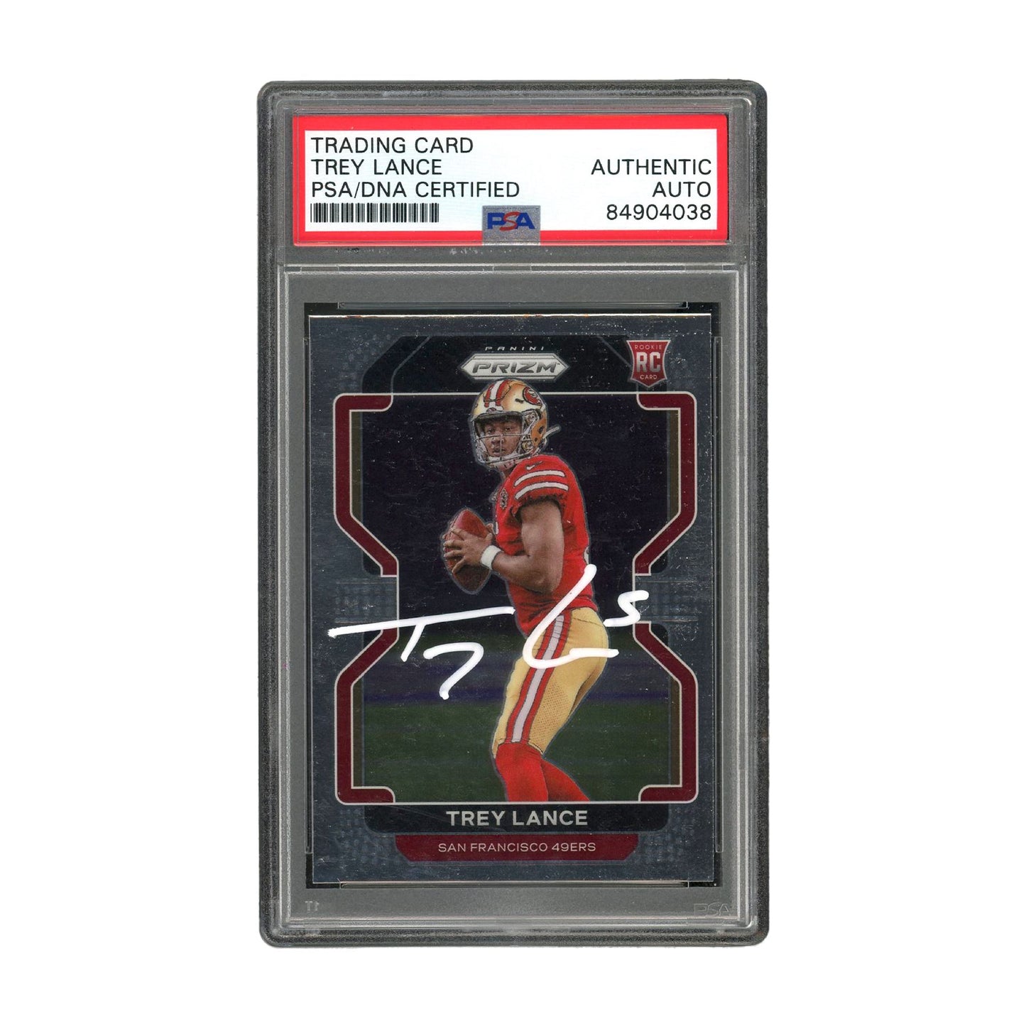 Trey Lance Signed Authentic PSA Panini Prizm RC NFL