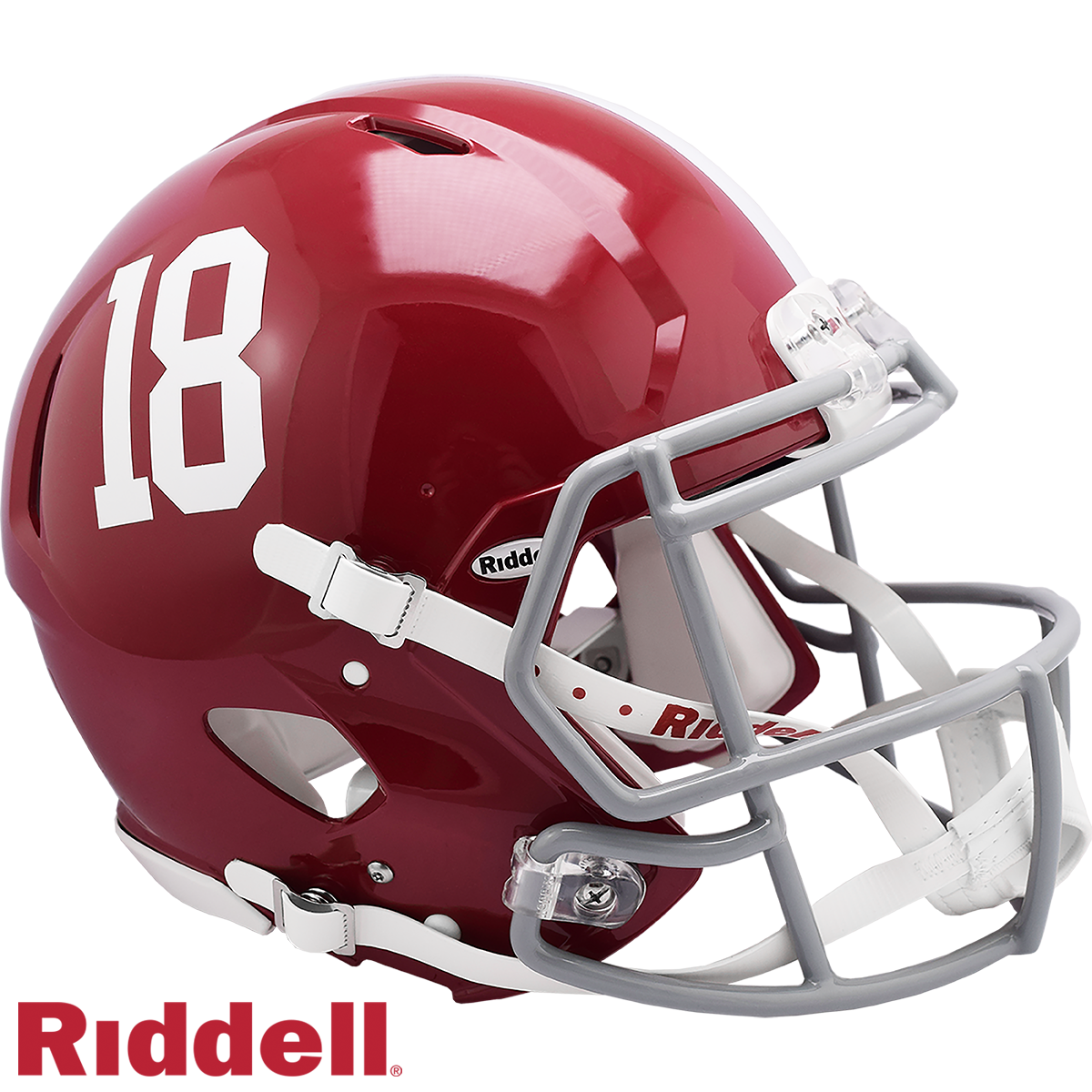 Alabama#18 Crimson Tide Speed Authentic F/S Football Helmet #8057327