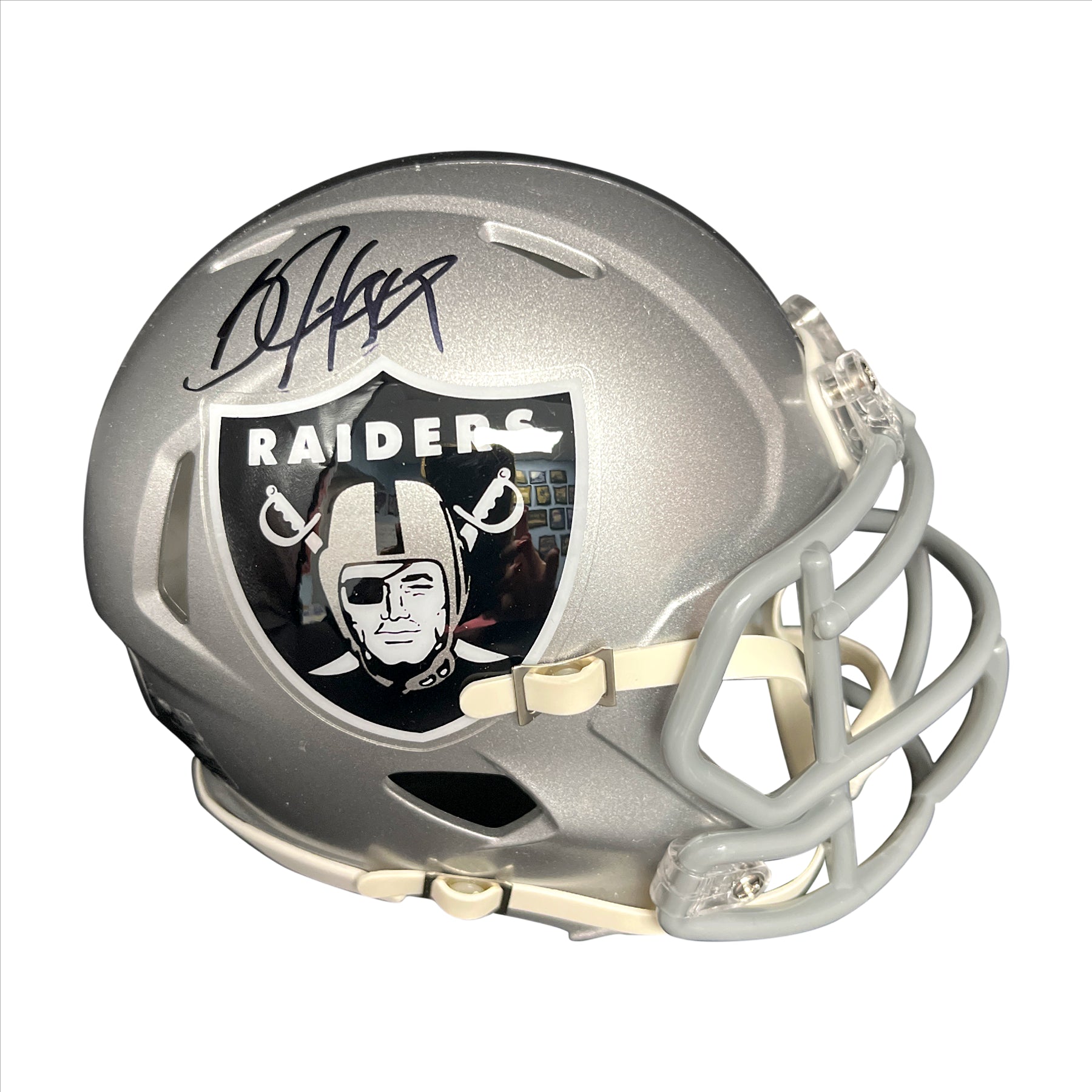 Shop Tim Brown Signed Oakland Raiders Silver Speed Mini Helmet