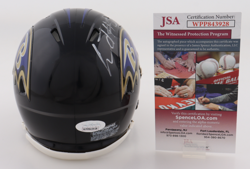 Lamar Jackson Signed Ravens Speed Mini Football Helmet - JSA
