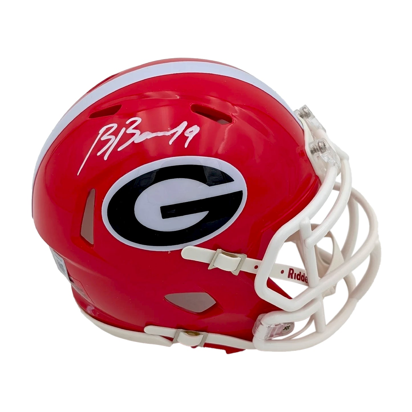 Brock Bowers Signed Georgia Bulldogs Speed Mini Helmet - Beckett