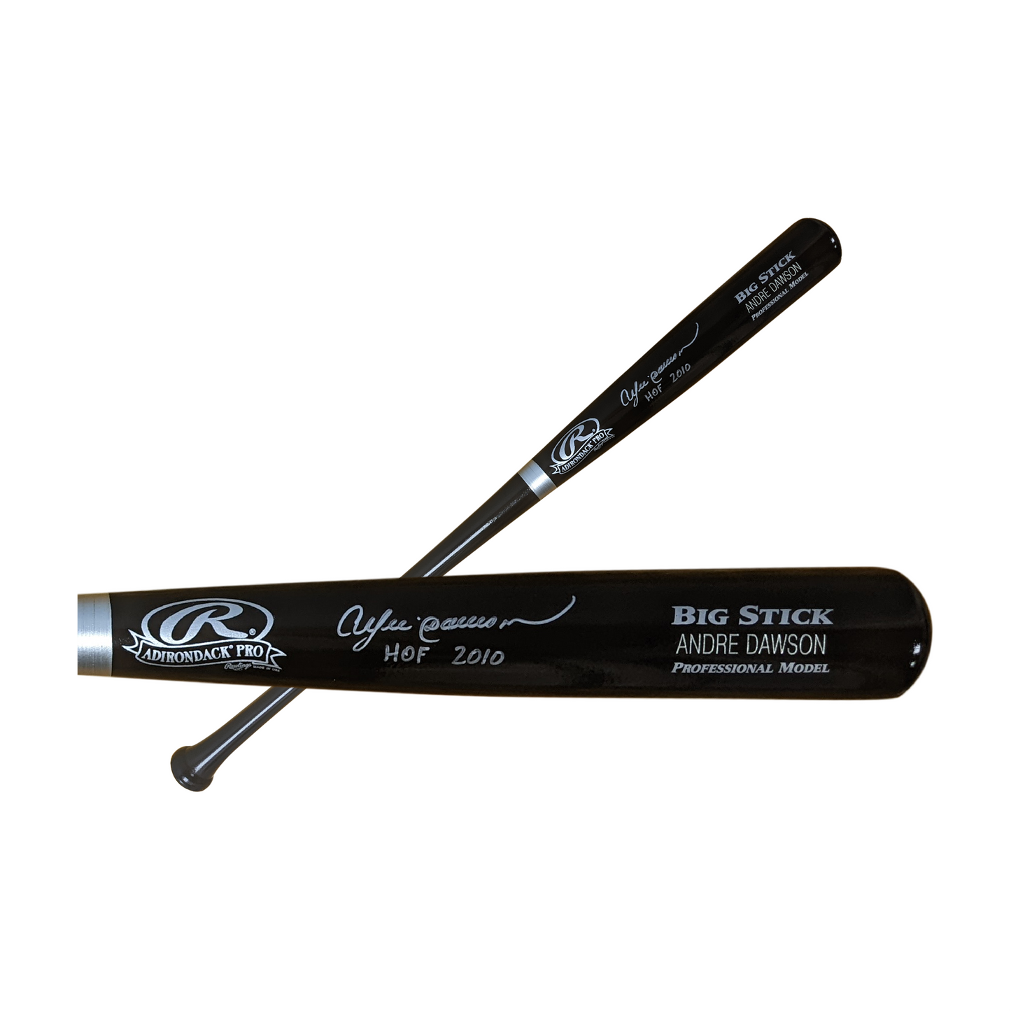 Andre Dawson Autographed Hand Signed Rawlings Big Stick Pro Stock Wood Baseball Bat with HOF 2010 Inscription - Beckett Authentication